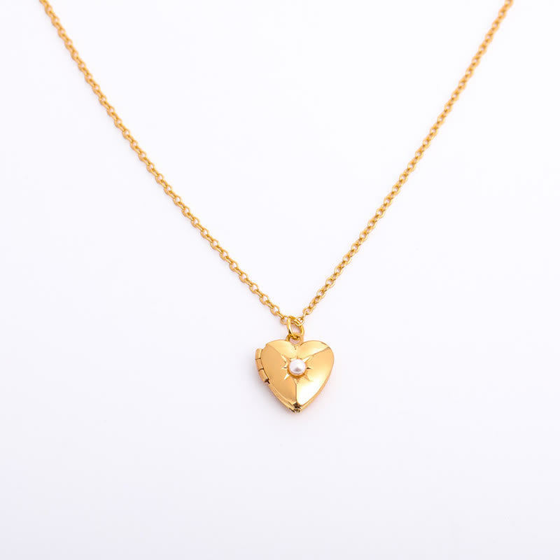 Collier album coeur avec pierre de naissance Olivenorma « Shine in My Heart » 
