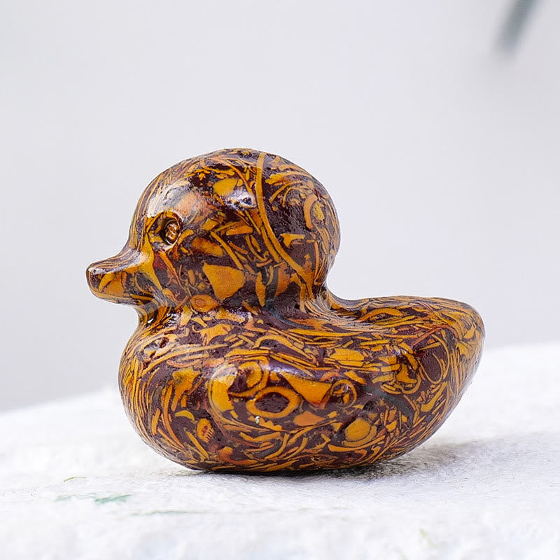 Décoration en pierre précieuse sculptée en forme de canard en cristal de quartz Olivenorma de 1,2 pouce