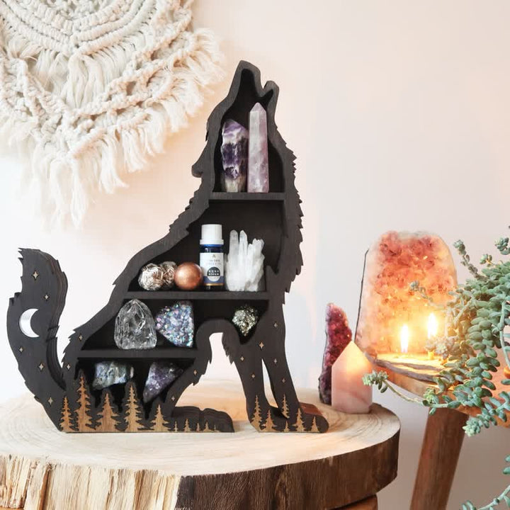 Etagère en cristal faite main en forme de loup Olivenorma