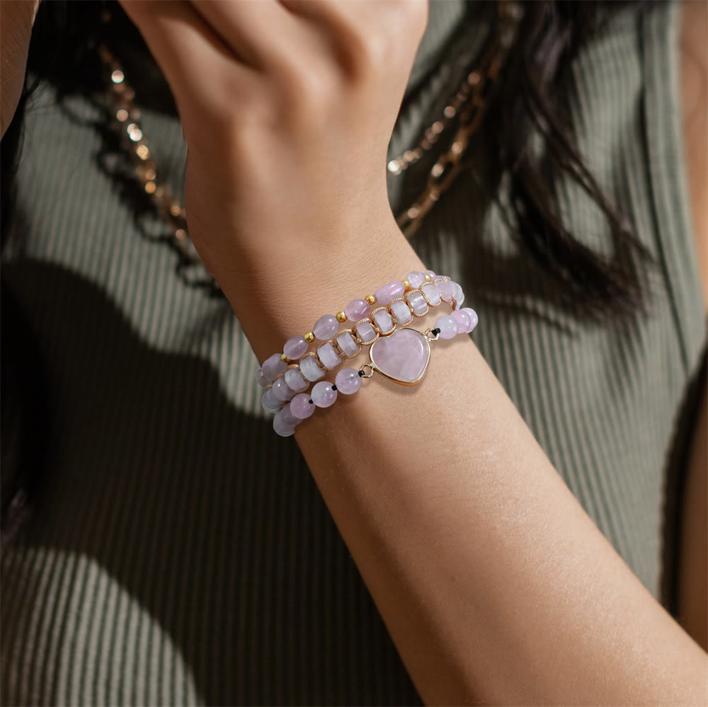 Bracelet pendentif en forme de cœur tressé fait main Olivenorma 