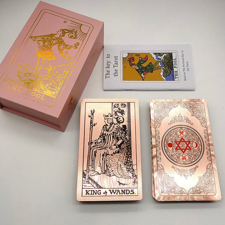 Cartes de tarot en feuille d'or rose bronzante Olivenorma