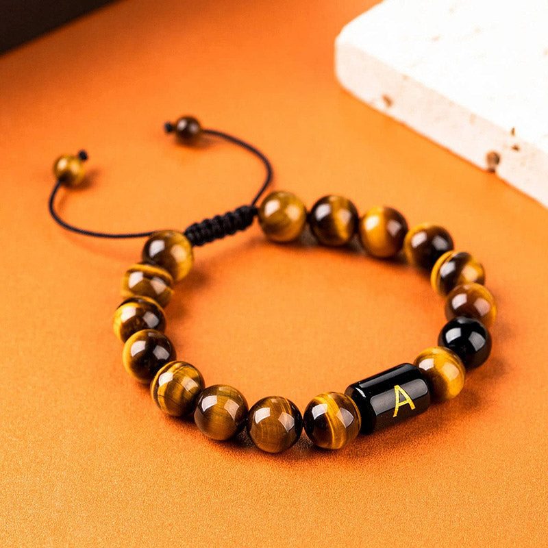 Bracelet de protection lettre œil de tigre - image 1