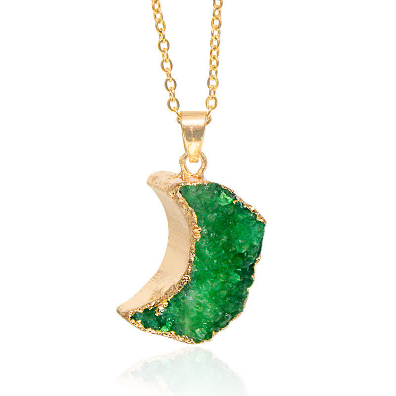 Collier croissant de lune en cristal naturel Olivenorma