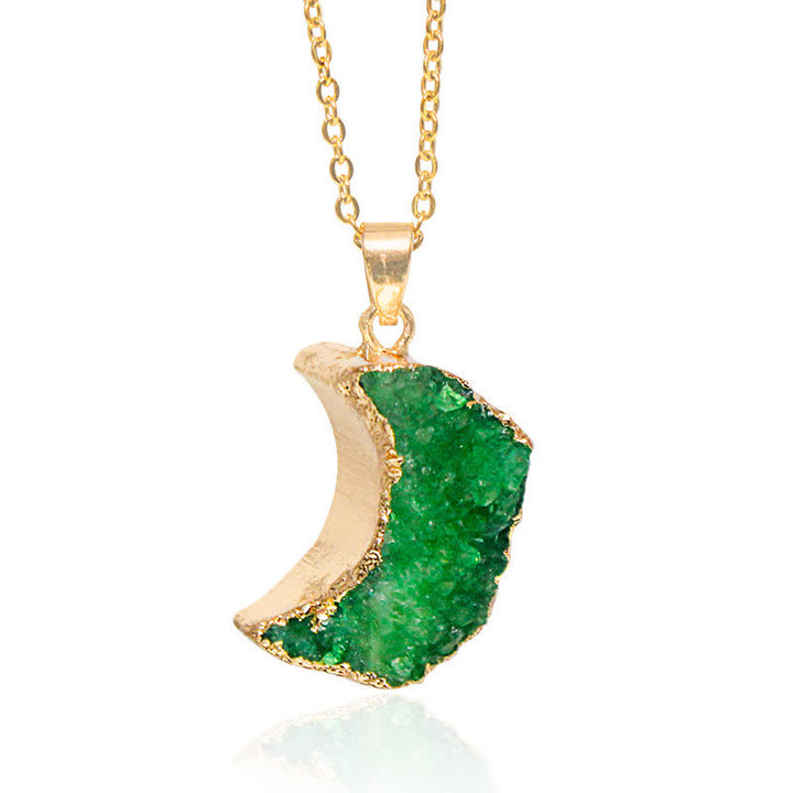Collier croissant de lune en cristal naturel Olivenorma