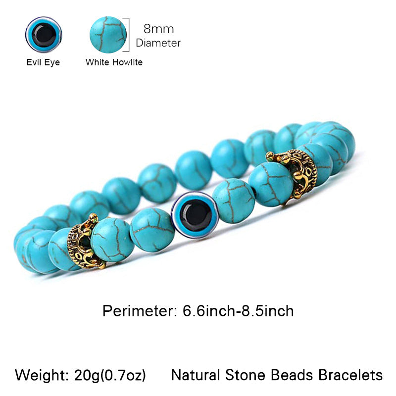 Bracelet de protection contre le mauvais œil en turquoise Olivenorma
