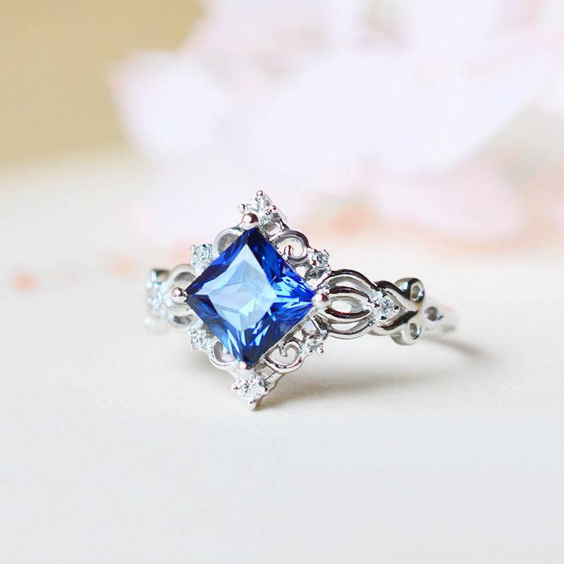 Bague Saphir Carré Olivenorma