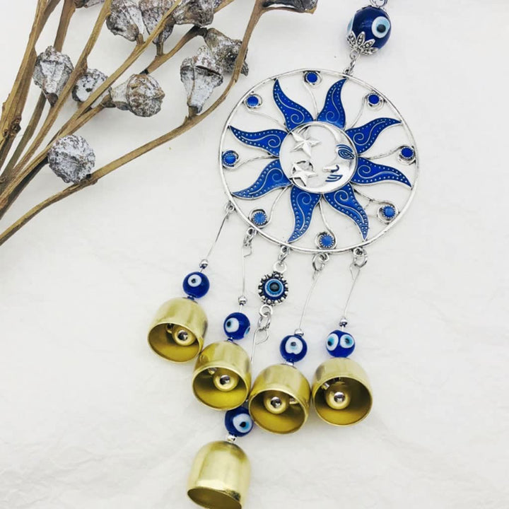 Ornement carillon éolien soleil lune mauvais œil Olivenorma