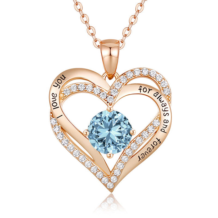Olivenorma « Je t'aimerai toujours » – Collier cœur pierre de naissance Amour éternel - image 31