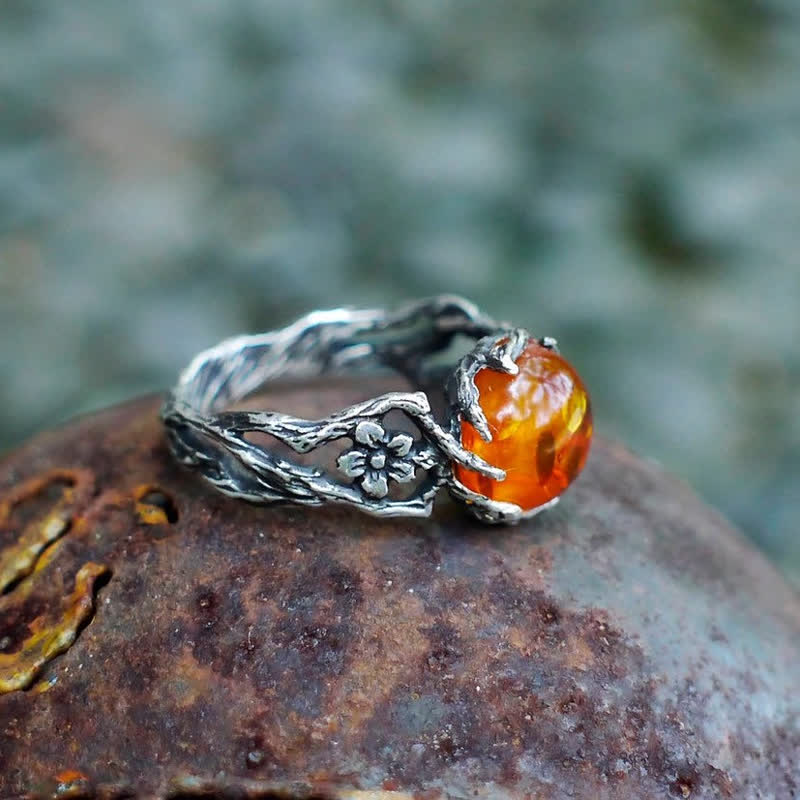 Bague Fleur d'Ambre Antique - image 4