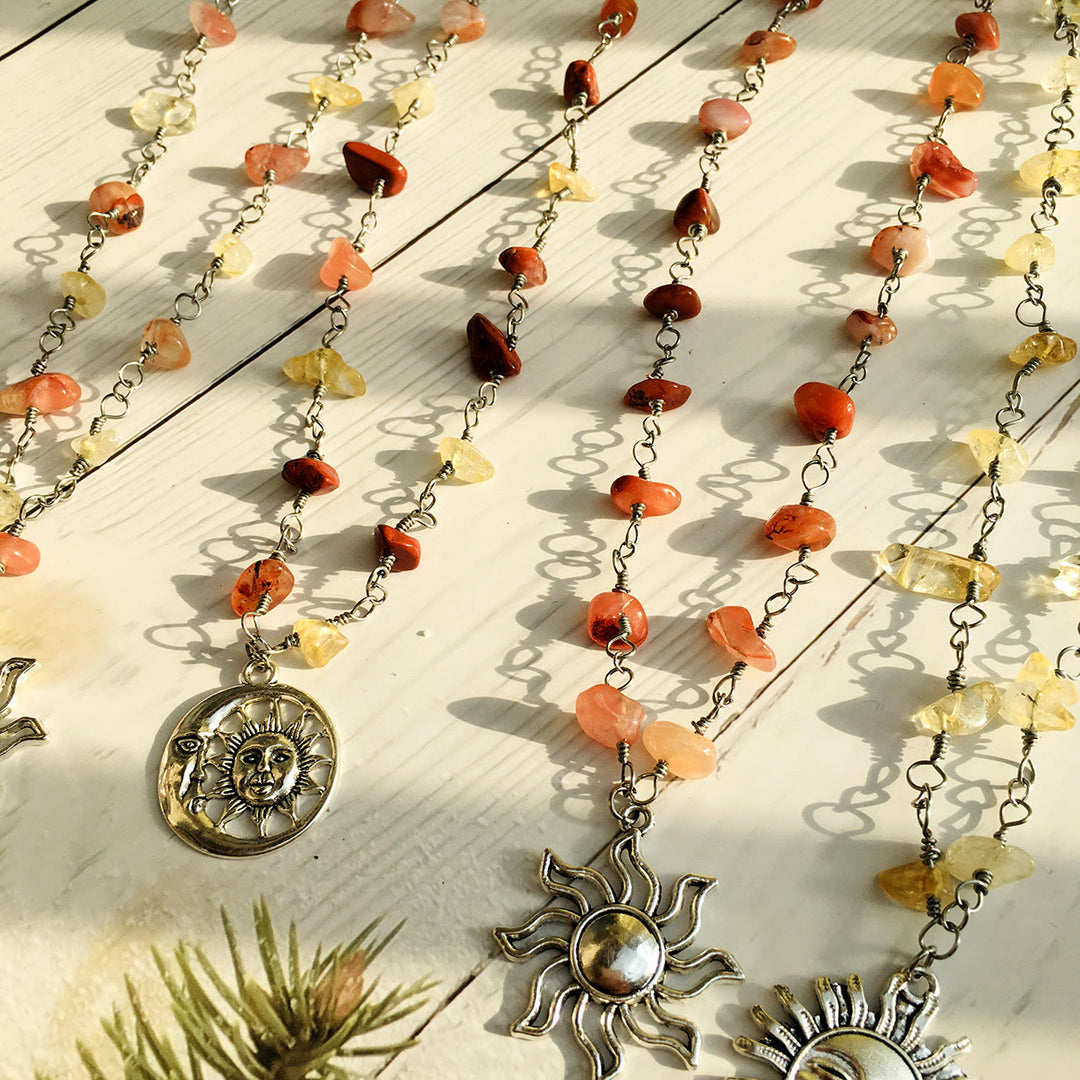 Collier de perles brutes couleur cristal Olivenorma 