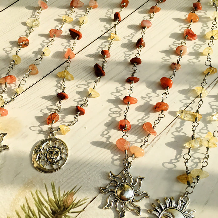 Collier de perles brutes couleur cristal Olivenorma 