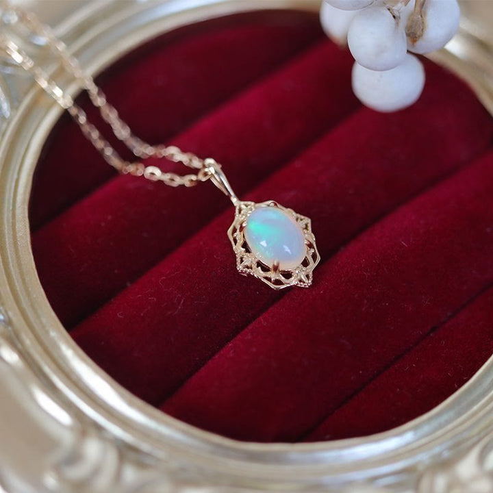 Collier ajustable en argent sterling avec dentelle de style vintage Olivenorma 