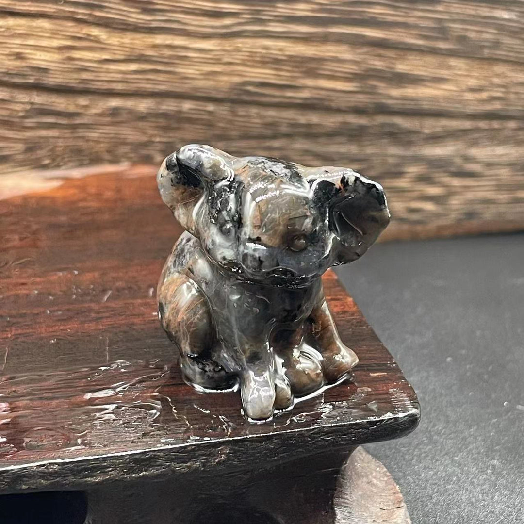 Olivenorma 1,2 pouces sculpté mignon koala figurine décoration en pierre précieuse