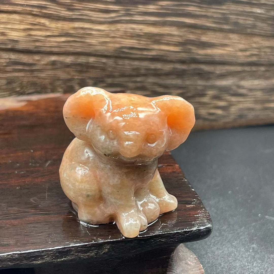 Olivenorma 1,2 pouces sculpté mignon koala figurine décoration en pierre précieuse
