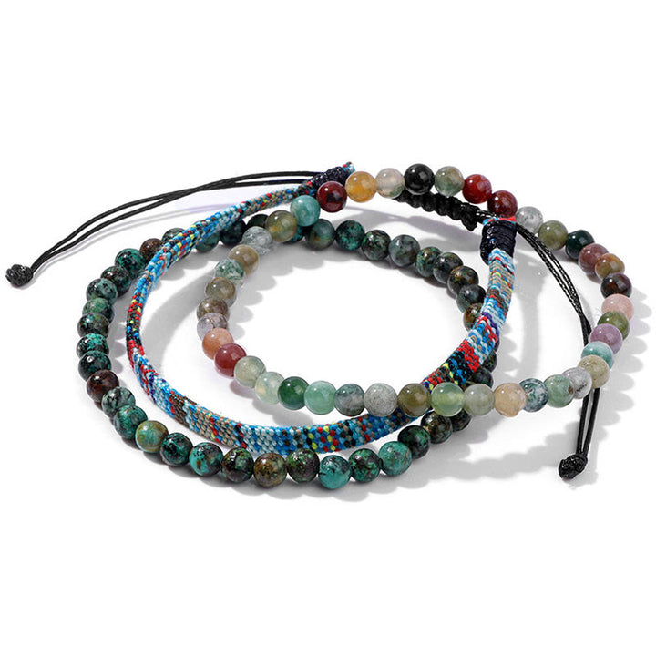 Ensemble de bracelets en cristal turquoise Olivenorma Bohemia Afrique 