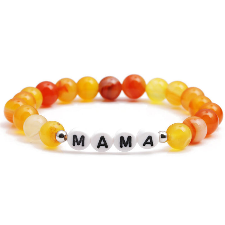 Olivenorma "Pour Maman" - Bracelet Amour Agate Jaune - MAMAN - image 0
