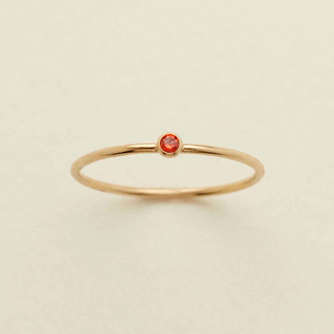 Bague fine de naissance Olivenorma avec pierre de naissance pour 12 mois - image 15