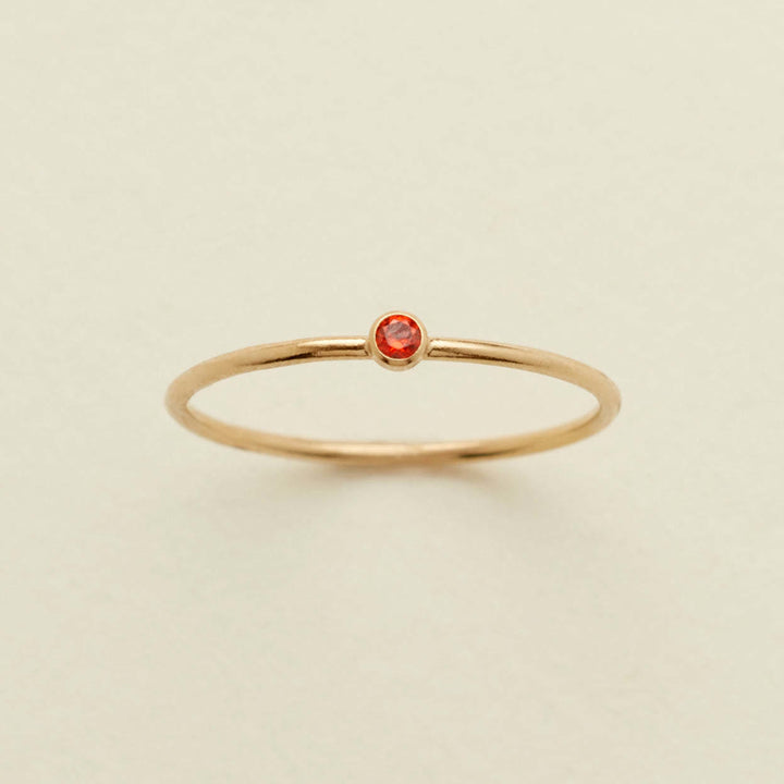 Bague fine de naissance Olivenorma avec pierre de naissance pour 12 mois - image 15