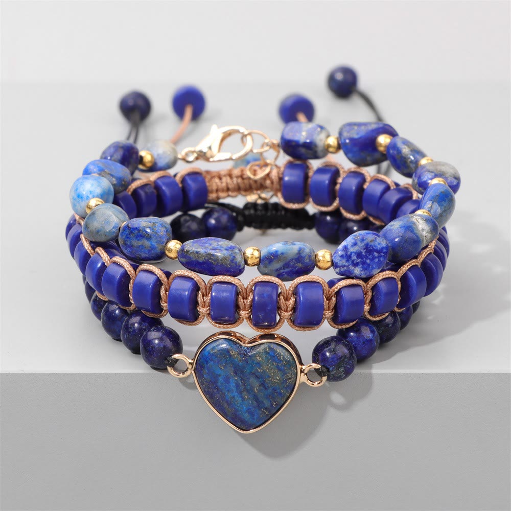 Bracelet pendentif en forme de cœur tressé fait main Olivenorma 