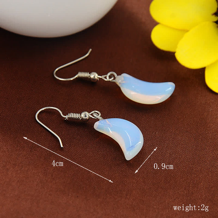 Boucles d'oreilles Moon Reki en Opale Naturelle