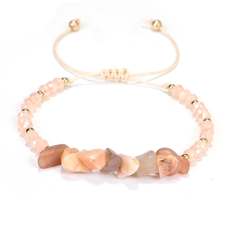 Bracelet en fil de gravier et cristal de Bohème Olivenorma