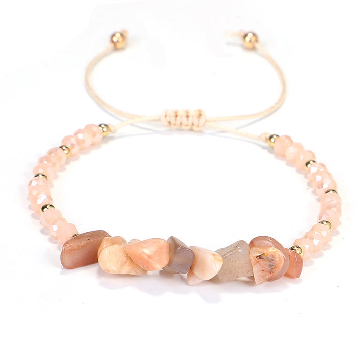 Bracelet en fil de gravier et cristal de Bohème Olivenorma