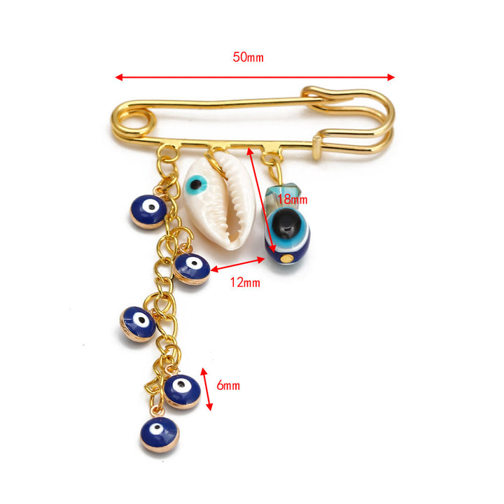 Broche Olivenorma série Evil Eye Hamsa - Œil et Coquillage Maléfiques - image 19