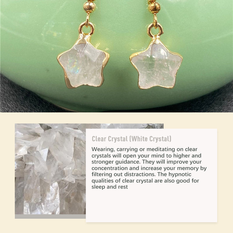 Boucles d'oreilles en pierre de cristal naturel