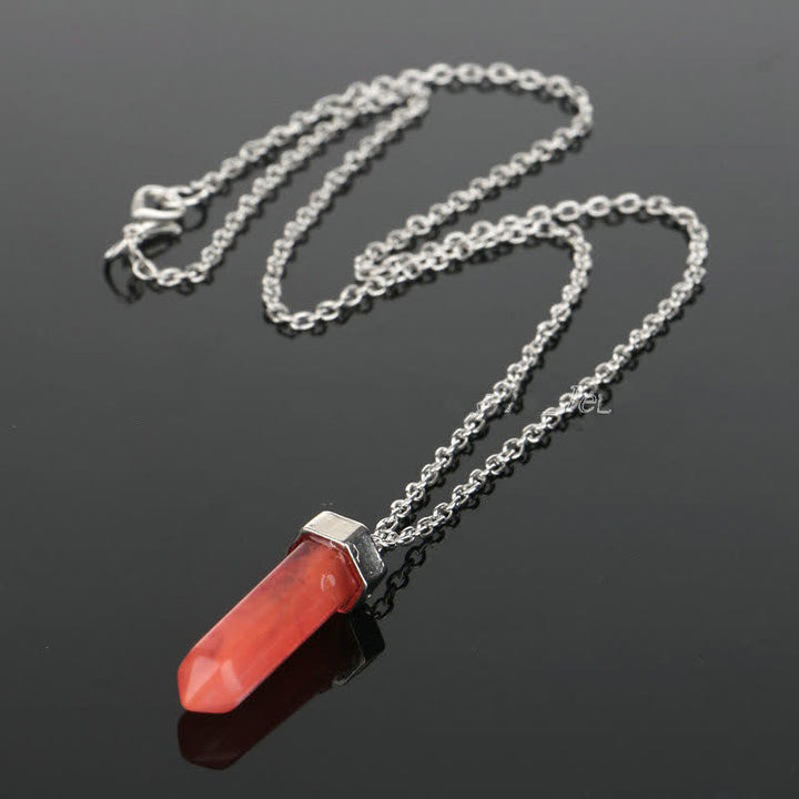 Collier pendentif crayon cornaline naturelle en Olivenorma