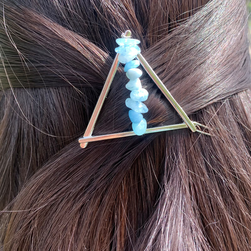 Olivenorma Cristal Triangle Gravier Géométrique Accessoires pour Cheveux Peigne Épingle à Cheveux 
