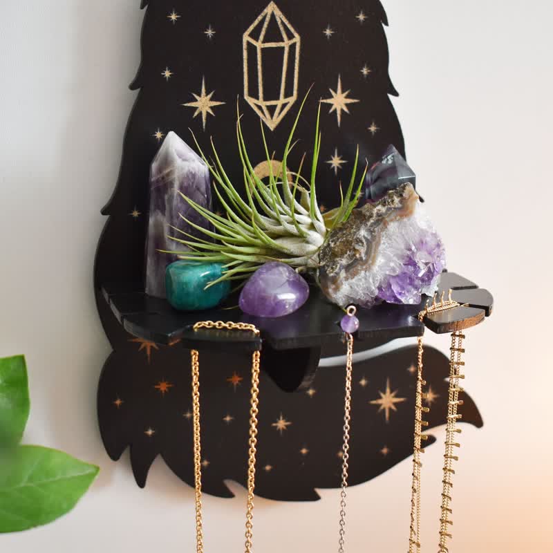Etagère en cristal pour autel du loup céleste Olivenorma 