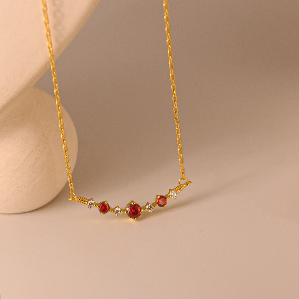 Collier Olivenorma « Symbole d'indépendance » avec diamants et grenats