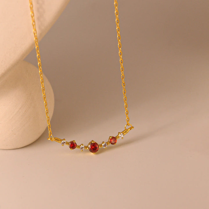 Collier Olivenorma « Symbole d'indépendance » avec diamants et grenats