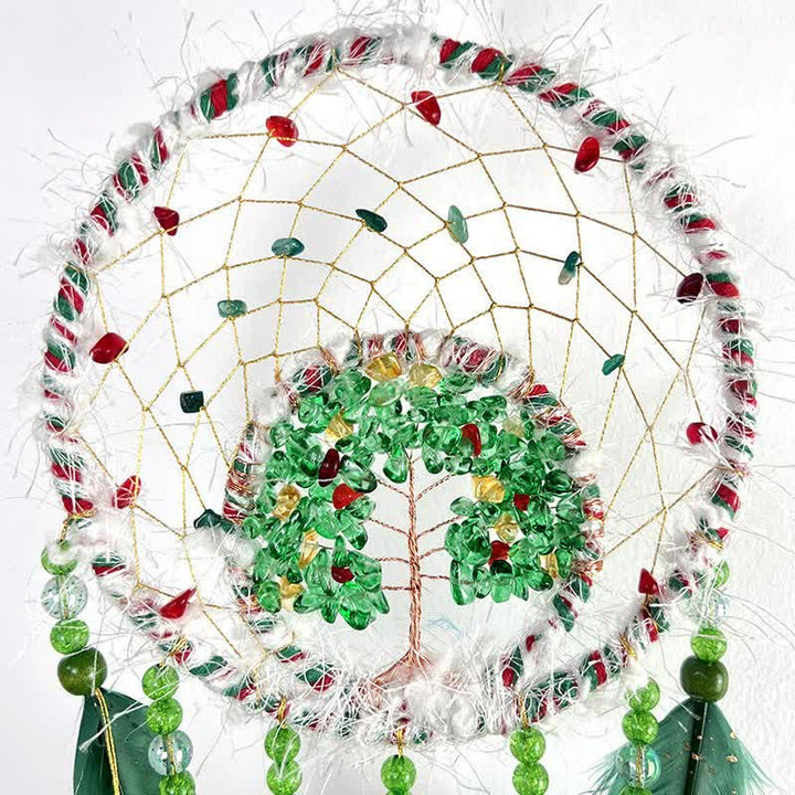 Décoration de Noël Olivenorma Péridot Attrape-rêves