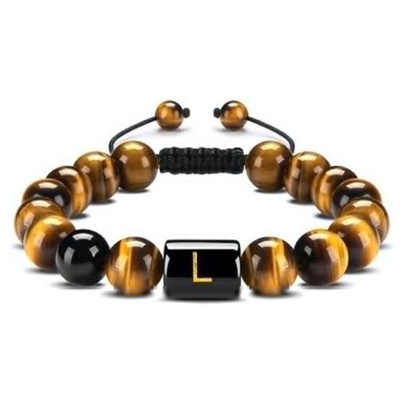 Bracelet de protection lettre œil de tigre - Œil de tigre - L - image 15