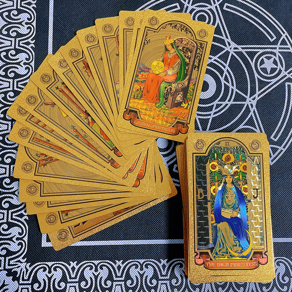Cartes de tarot classiques Olivenorma Bronzing Golden Sun