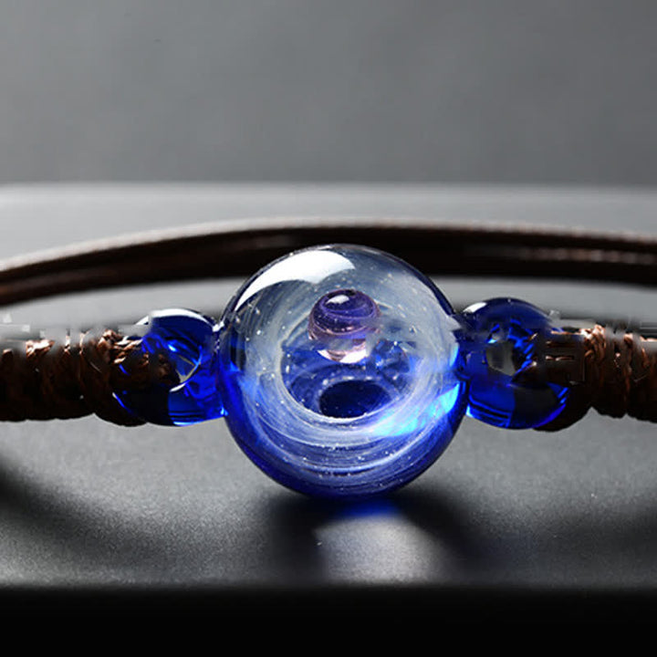 Bracelet créatif en verre avec nébuleuse de l'univers étoilé d' Olivenorma