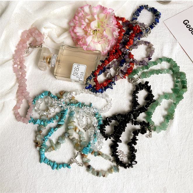 Collier en cristal poli de forme irrégulière Olivenorma