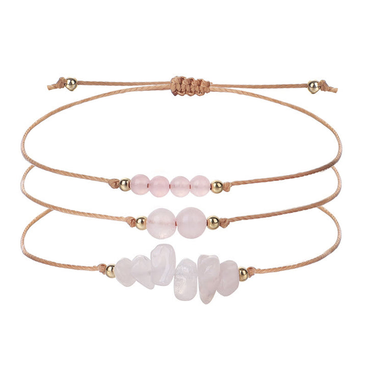 Ensemble de bracelets tressés en perles de gravier Olivenorma 