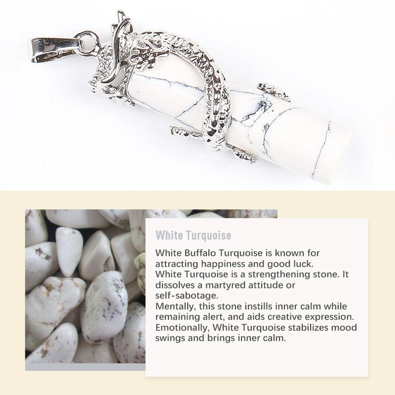 Pendentif exquis en pierre naturelle et cristal Olivenorma 