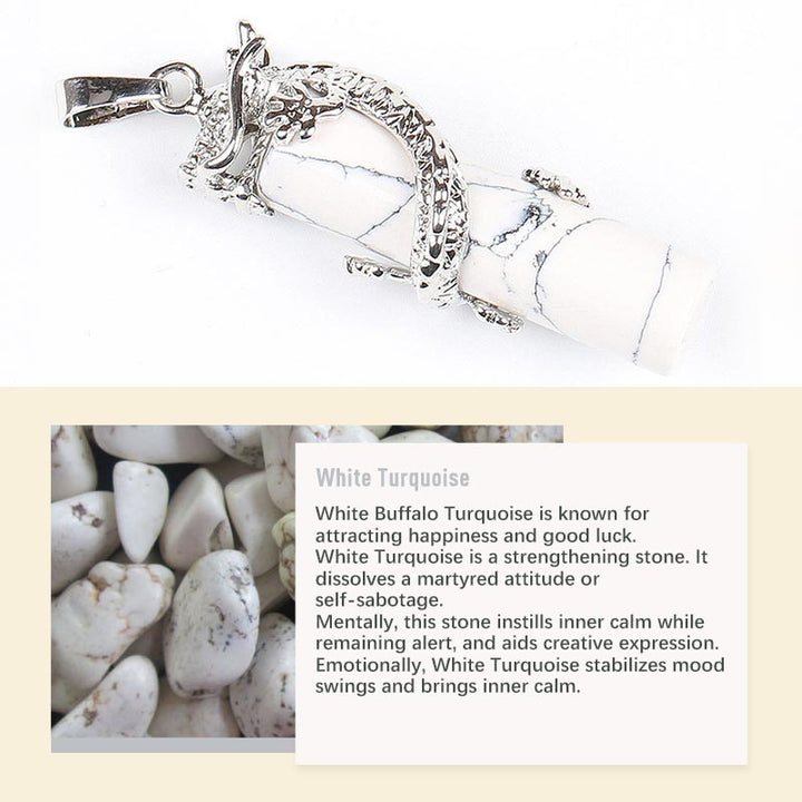 Pendentif exquis en pierre naturelle et cristal Olivenorma 
