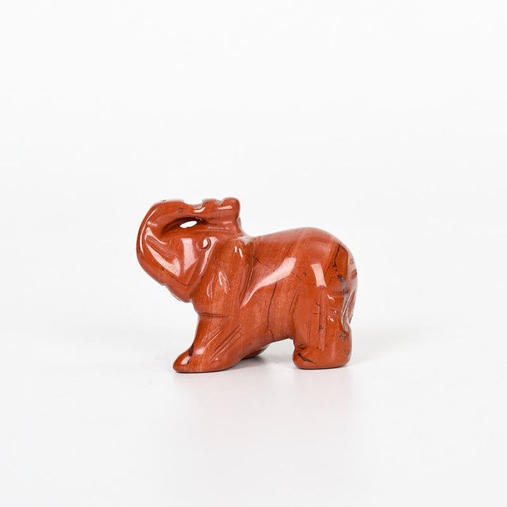 Figurine d'éléphant sculptée Olivenorma 1,5/2 pouces Décoration en pierres précieuses
