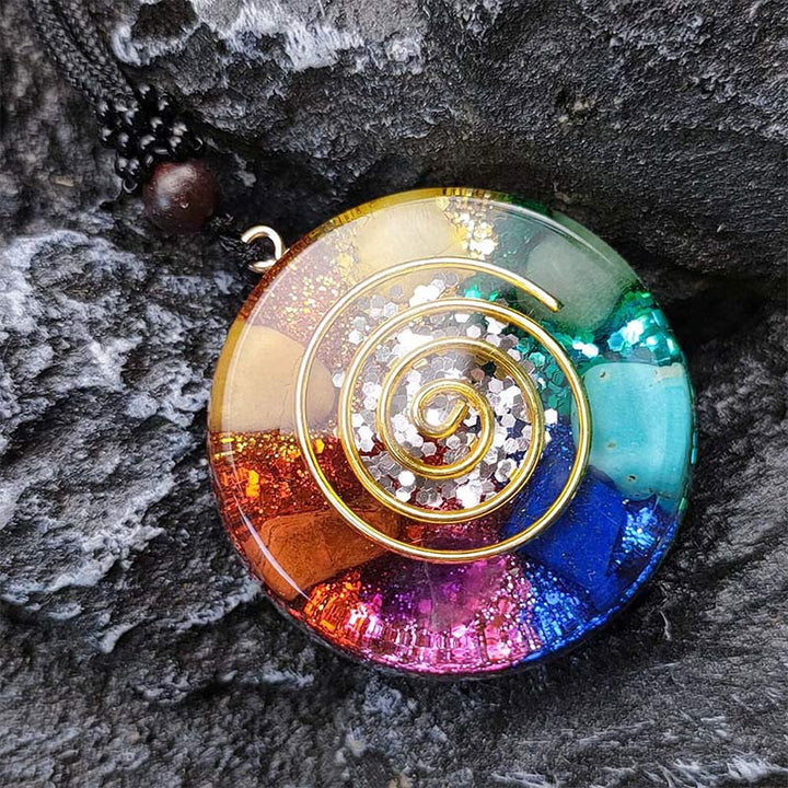 Collier Orgonite Chakra Olivenorma 