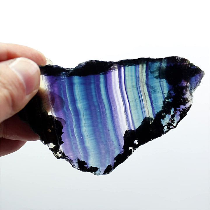 Décoration en pierres précieuses naturelles de fluorite arc-en-ciel brute Olivenorma