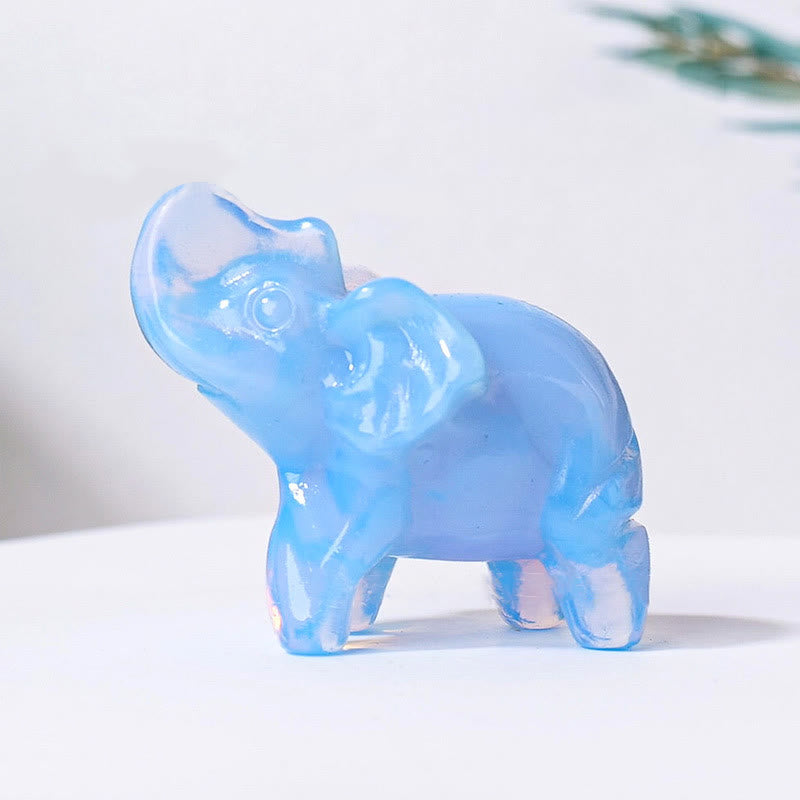 Ornement en pierre précieuse sculptée en cristal naturel Olivenorma - Opalite bleue - image 18