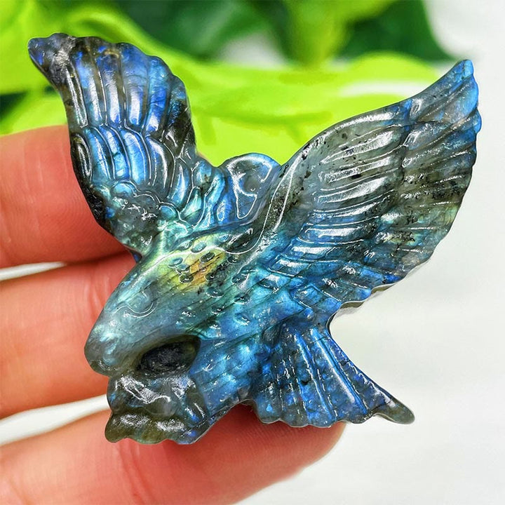 Ornements de visage de lune en labradorite naturelle Olivenorma Décoration en pierres précieuses