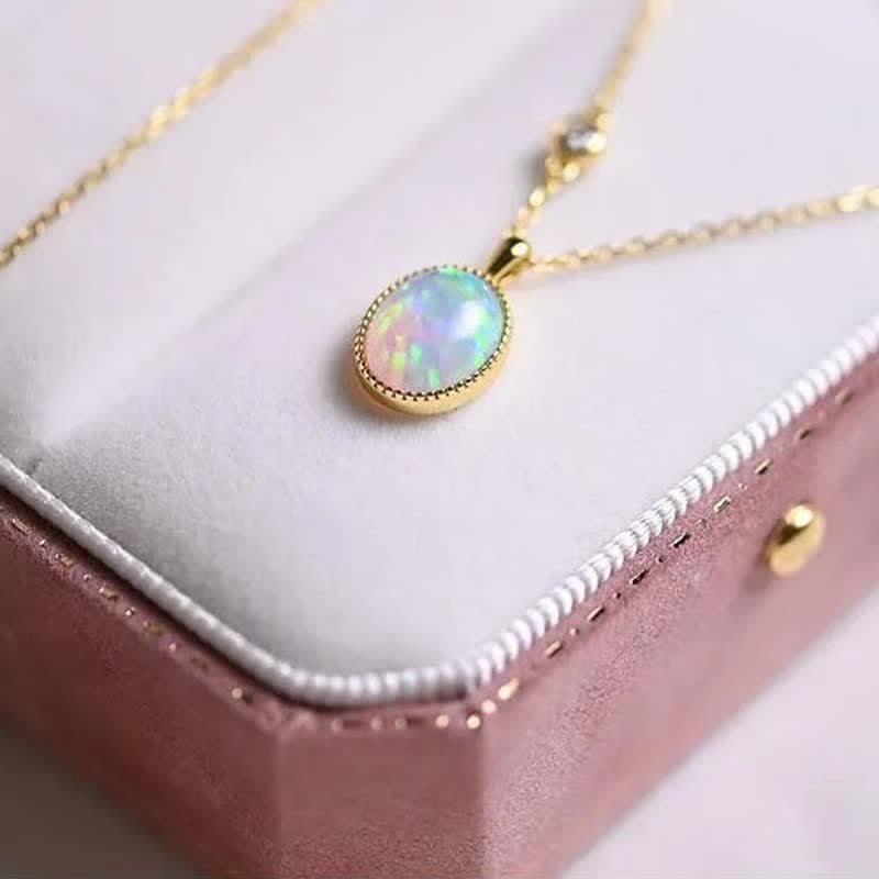 Collier délicat en opale naturelle Olivenorma