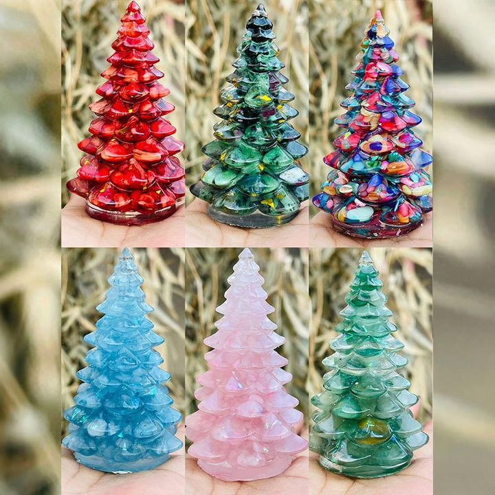 Décoration en pierre de cristal naturel pour sapin de Noël Olivenorma 