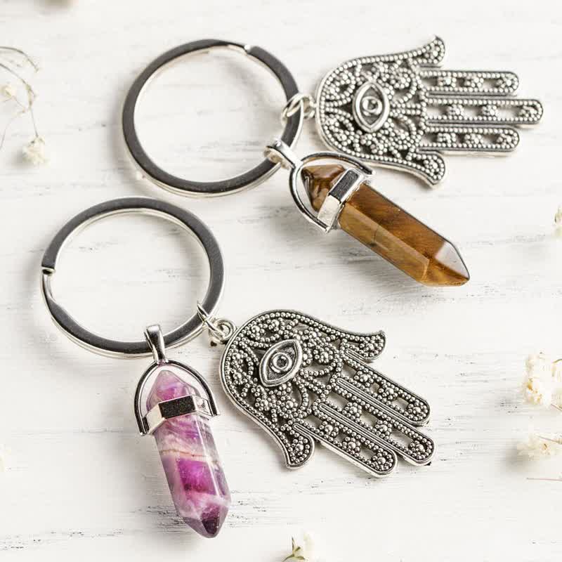 Porte-clés en cristal inspirant en forme de main de Fatima Olivenorma