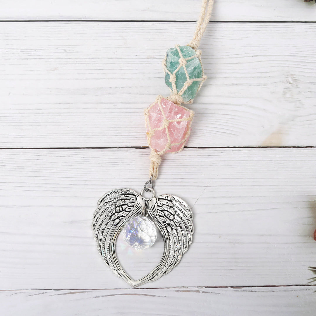 Décoration de fenêtre en forme d'aile d'ange en métal Olivenorma SunCatcher